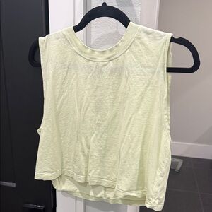 cropped yellow lululemon tank size 8